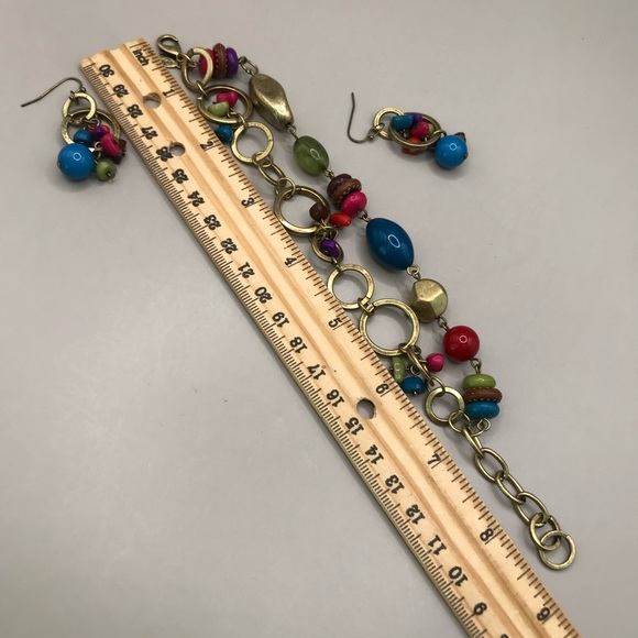 Premier Designs Antique Gold-Tone & Colorful Beaded Jewelry Set - Picture 4 of 7